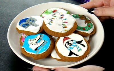 Holiday cookie decorating